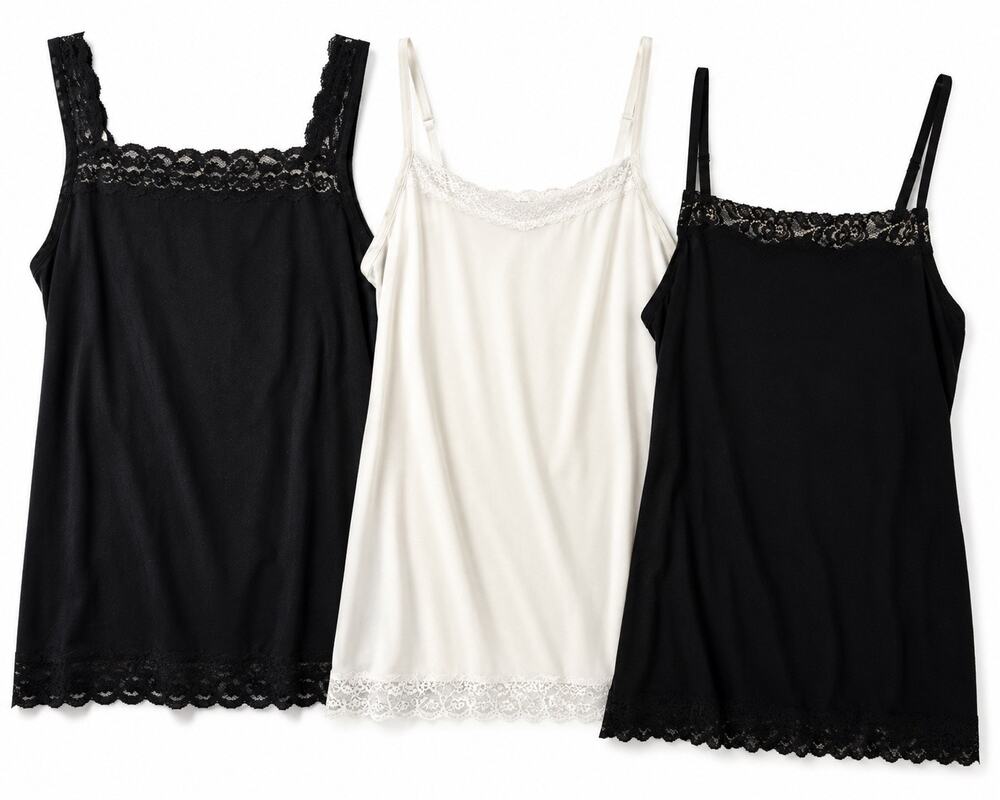3 Pc Camisole Bundle Jockey Vanity Fair George Lace Trim mix size